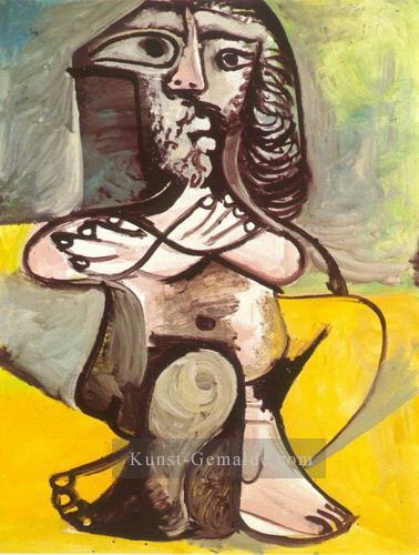 Man Nude assis 1971 cubism Pablo Picasso Ölgemälde